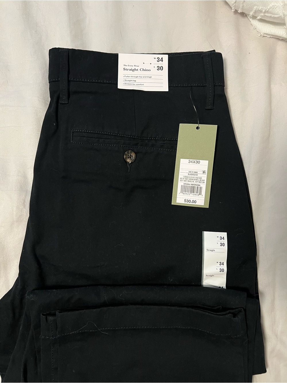 Goodfellow & Co Black Straight Chino Pants